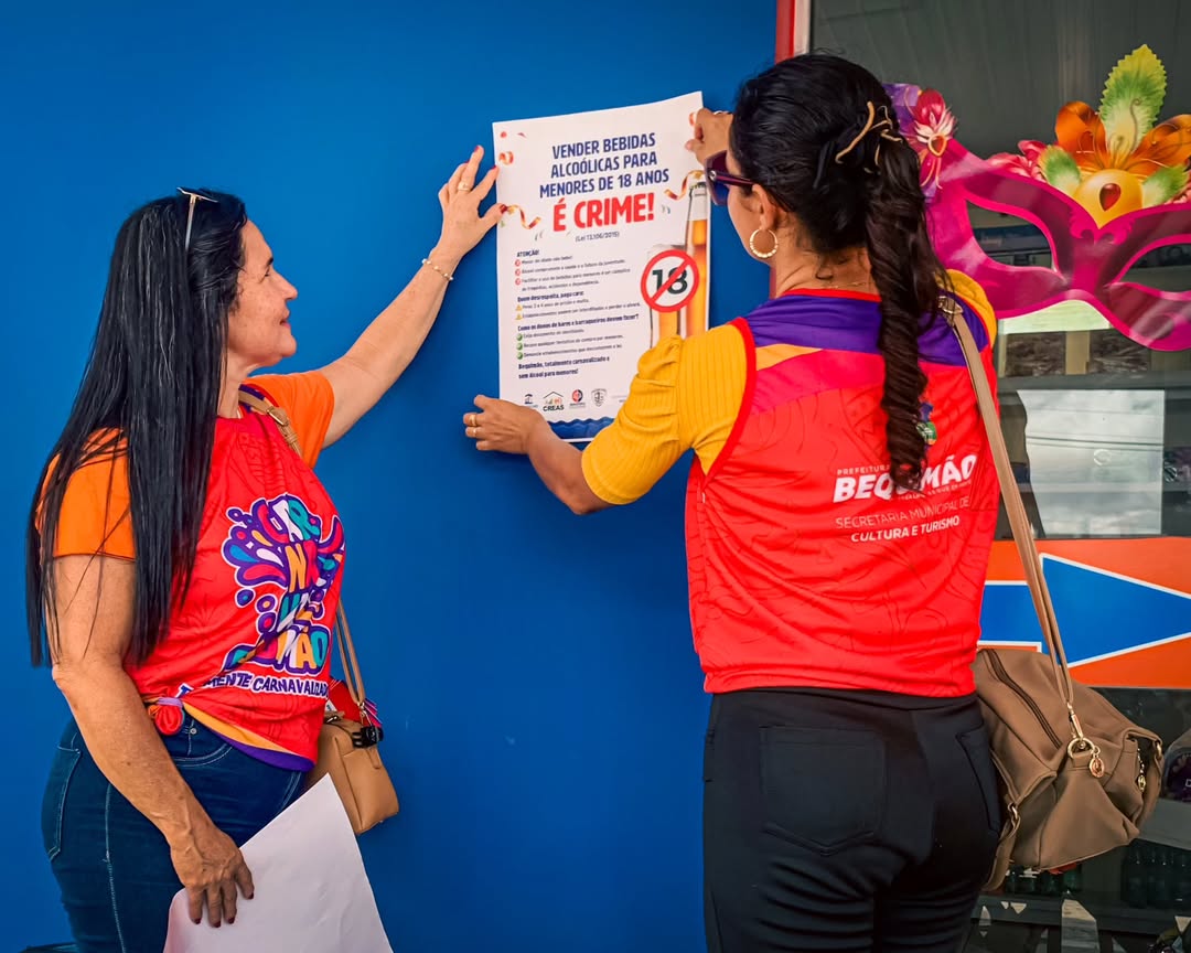 Prefeitura de Bequimão reforça proibição da venda de álcool para menores e amplia campanhas de conscientização no Carnaval
